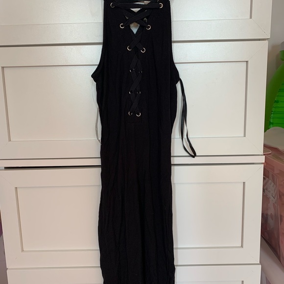 NWT Black Bebe mini lace up front and back dress size XS - Picture 4 of 6